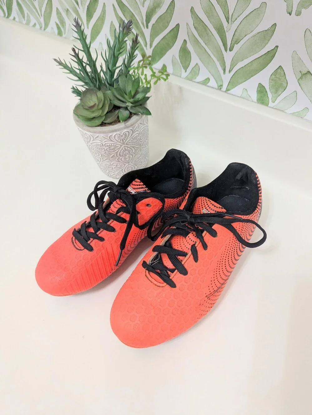 Orange Soccer Cleats Youth 4 Unisex Football Sports